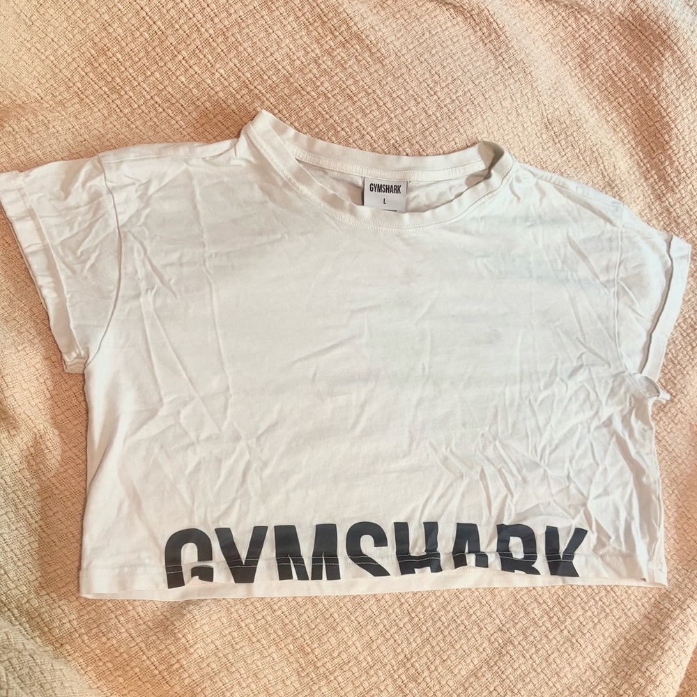 Gymshark Classic Cropped White Tee